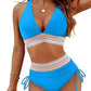 ⏰Last Day Promotion 60% OFF -⏳2025 High Waisted Tummy Control Color Block Bikini Sets