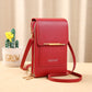 Simple and elegant women's touchscreen crossbody phone wallet