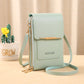 Simple and elegant women's touchscreen crossbody phone wallet
