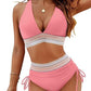 ⏰Last Day Promotion 60% OFF -⏳2025 High Waisted Tummy Control Color Block Bikini Sets