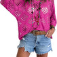 🥰Summer Sale-55% OFF💛Women's Bohemian-Inspired Beige Crochet Top With V-Neck