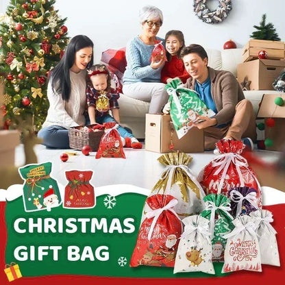 🎅Christmas Hot Sale 49% OFF🎁50K+ SOLD!🏆Drawstring Christmas Gift Bags (Biodegradable)🎁