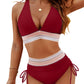 ⏰Last Day Promotion 60% OFF -⏳2025 High Waisted Tummy Control Color Block Bikini Sets