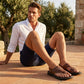 Men's Breathable Soft Leather Outdoor Sandals With Latex footpads
