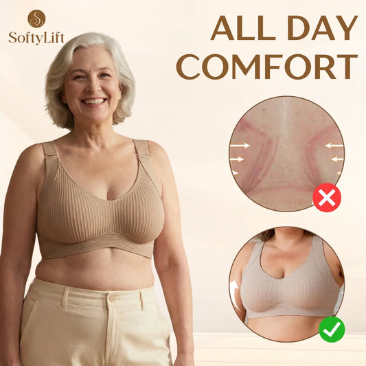 🎁Last Day Buy 1 Get 3 - Each only ￡4.66!!🔥Super Firming Wire-Free Bra All-Day Comfort No More Sagging