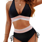 ⏰Last Day Promotion 60% OFF -⏳2025 High Waisted Tummy Control Color Block Bikini Sets