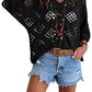 🥰Summer Sale-55% OFF💛Women's Bohemian-Inspired Beige Crochet Top With V-Neck
