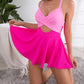 🩱Women's Cutout One Piece Skirt Swimsuit