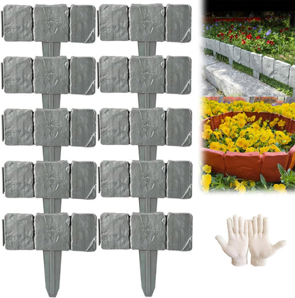 🔥LIMITED TIME 50% OFF! 🏡Imitation Stone Garden Fence - DIY Garden Edging Border🌿✨
