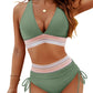 ⏰Last Day Promotion 60% OFF -⏳2025 High Waisted Tummy Control Color Block Bikini Sets