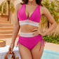 🔥Summer Sale 49% OFF💥👙High Waisted Tummy Control Color Block Bikini Sets