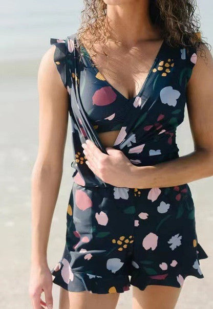 🎉Summer Hot Sale 49% OFF🔥😍Swim Romper Built-in Bra & Shorts with Pockets👗Free Shipping