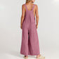 💖Summer Sale💖-Plus Size Wide Pipes Overall Jumpsuit