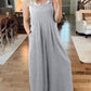 💖Summer Sale💖-Plus Size Wide Pipes Overall Jumpsuit