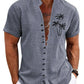 🔥BUY 2 GET 10% OFF💝Men's Coconut Tree Graphic Print Stand Collar Shirt