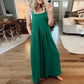 💖Summer Sale💖-Plus Size Wide Pipes Overall Jumpsuit