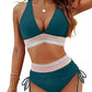 ⏰Last Day Promotion 60% OFF -⏳2025 High Waisted Tummy Control Color Block Bikini Sets