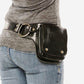 Faux Leather Waist Bag for Women Men Waist Belt Bag Drop Leg Thigh Bags