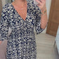 🔥Vacation Casual Print V-Neck Waist Wrap Long Dress - FREE SHIPPING