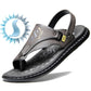 Men's Breathable Soft Leather Outdoor Sandals With Latex footpads