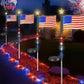 Last Day 50% OFF🔥8 Solar American Flag Pathway Lights – Red, White & Blue Yard Glow for 250th Independence Celebration 🇺🇸✨