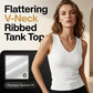 ⛱️Women's V-Neck Ribbed Knit Tank Top