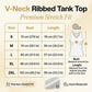 ⛱️Women's V-Neck Ribbed Knit Tank Top