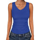 ⛱️Women's V-Neck Ribbed Knit Tank Top