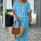 Women's Drawstring Top & Pants 2-Piece Set