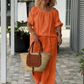 Women's Drawstring Top & Pants 2-Piece Set