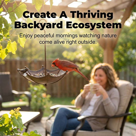 🏆Last Day Promo: 49% OFF 🎖️Hanging Umbrella Bird Feeder & Bath