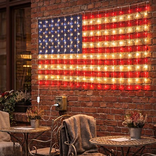 ⏳Time-Limited Special⏰Patriotic Flag Net Lights – Waterproof, 50,000-Hour ✨