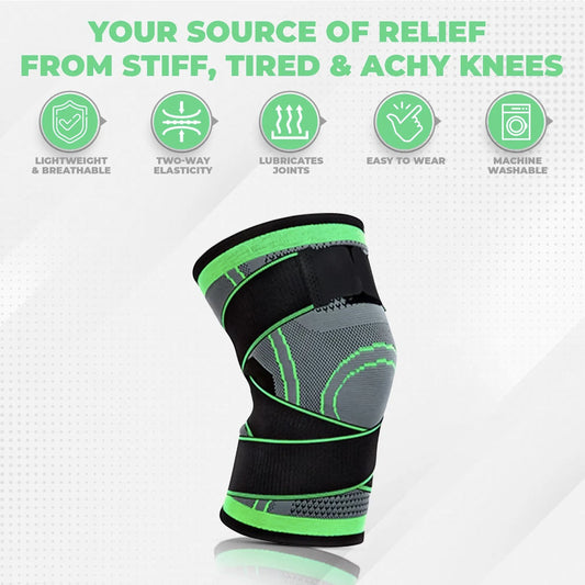 🛡️Winter Must-Have Adjustable Knee Compression Sleeve, Knee Support Brace with Side Stabilizers🎗️Save more when you buy a pair🔥